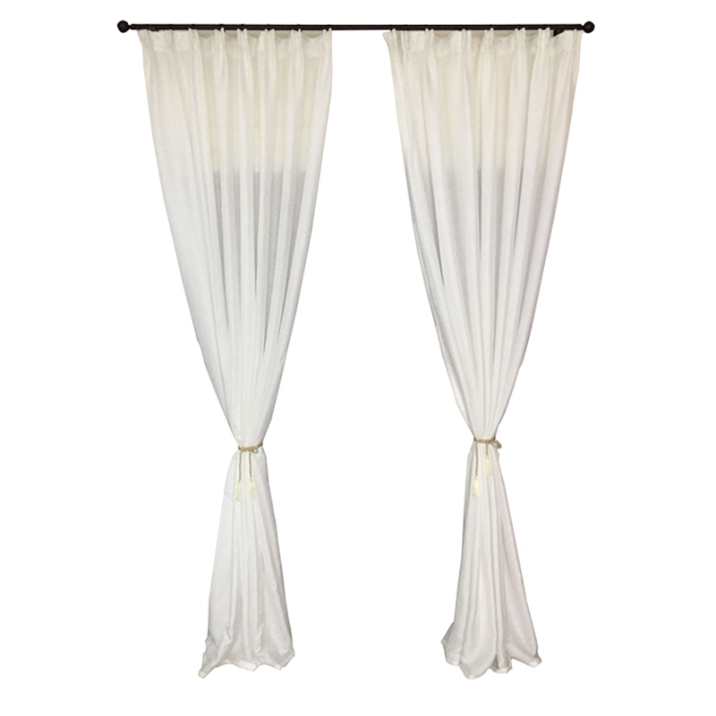 白色纱帘窗帘透光不透白沙窗纱遮光阳台飘窗成品特价清仓装饰网红