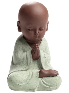 紫砂小和尚茶宠摆件精品禅意茶道个性创意可爱小沙弥茶盘茶艺茶玩