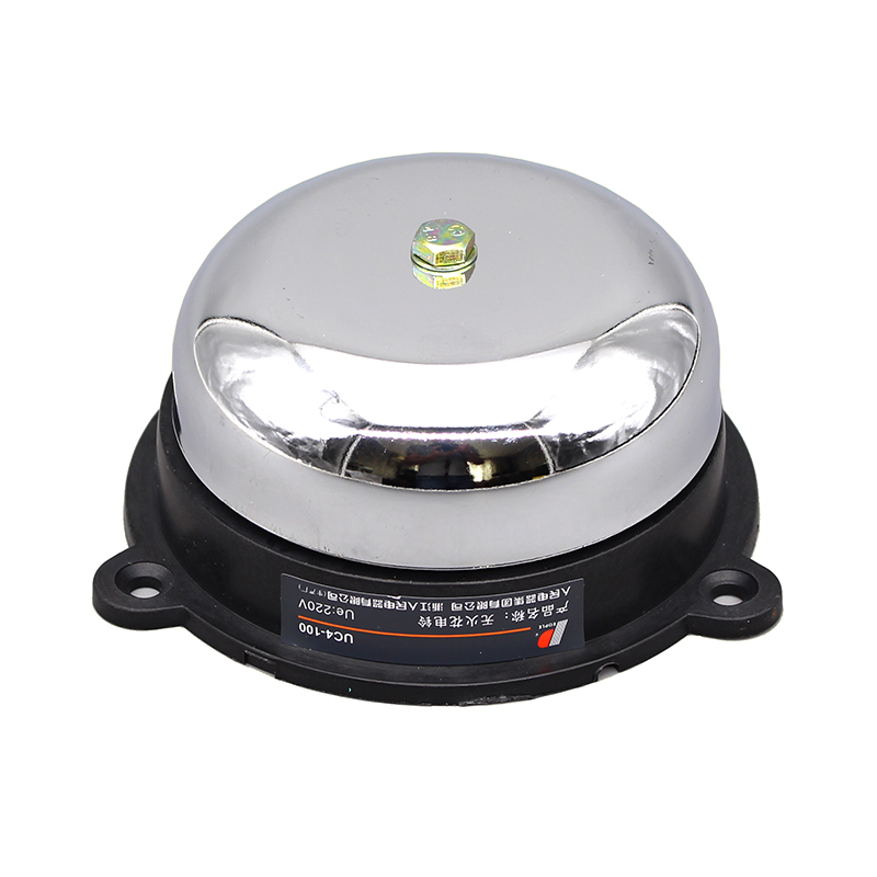 人民电铃4寸工厂上下班学校打铃器220v家用手动uc4-100行车小电铃