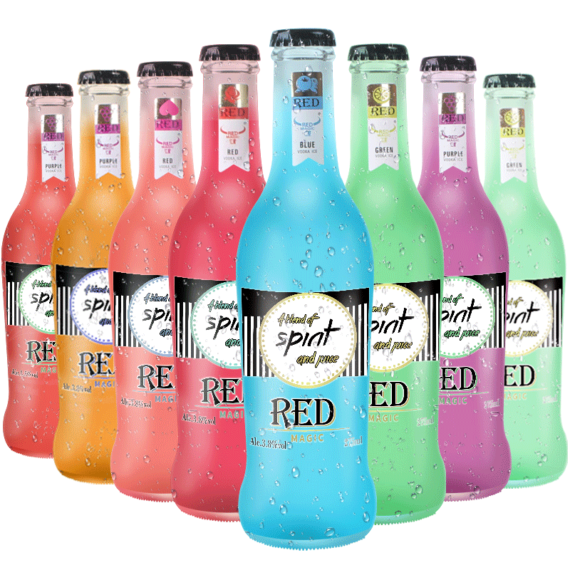 red预调鸡尾酒瓶装果酒整箱275ml*8瓶女士低度甜酒洋酒套餐饮料酒