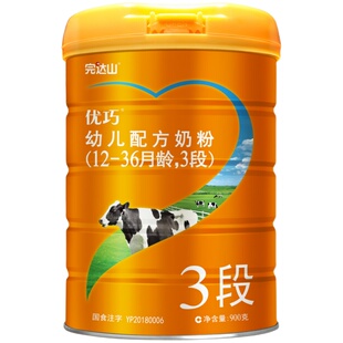 完达山奶粉 优巧3段婴儿奶粉 幼儿宝宝儿童三段牛奶粉900g/罐装