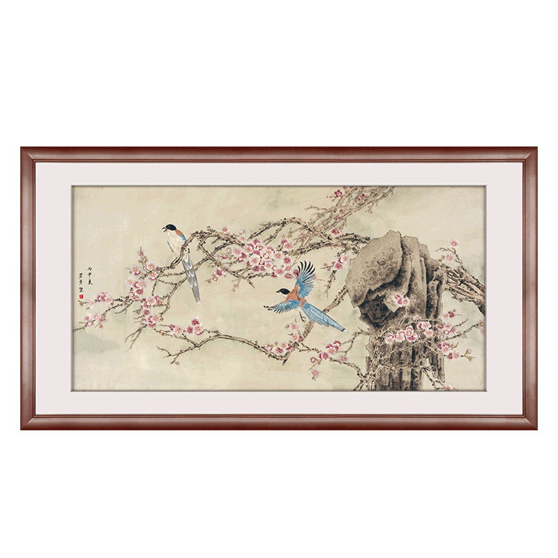 国画字画 中式挂画 客厅装饰画 办公室风水壁画手绘真迹喜上眉梢