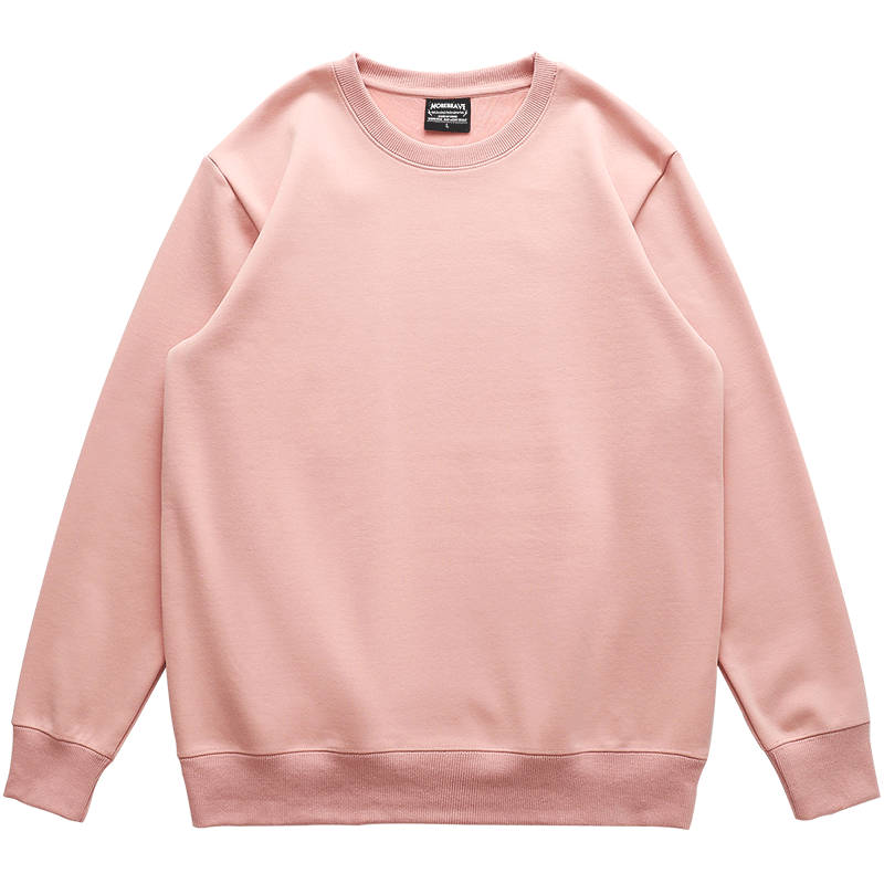 2020新款简约白色圆领纯色卫衣女宽松韩版bf慵懒风学生ins上衣女