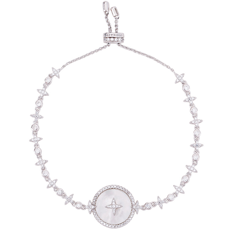 apm monaco星星白贝母手链女纯银珍珠手镯饰品官网正品