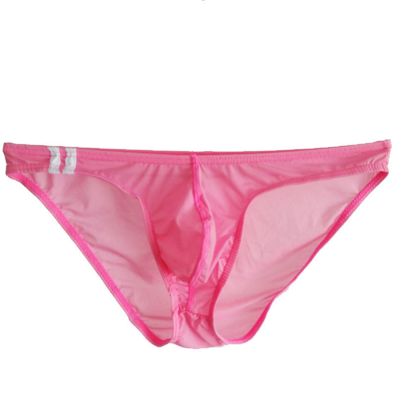 沙骅 男士时尚性感冰丝小三角半透明超薄内裤低腰柔滑青年夏季 - 扣扣