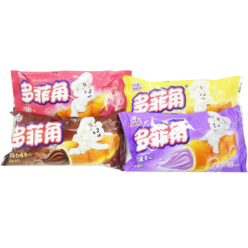 宾堡多菲角夹心面包75g起酥蛋糕点牛角包早餐巧克力蛋奶网红零食