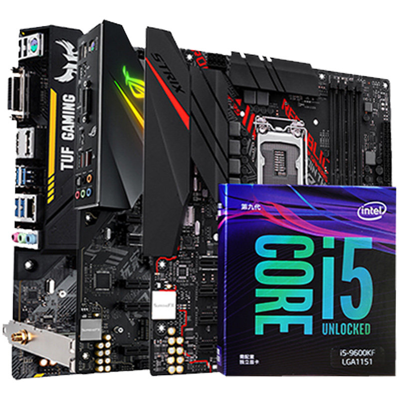 intel/英特尔十代酷睿i5-10600kf搭华硕b460主板10600kcpu板u套装