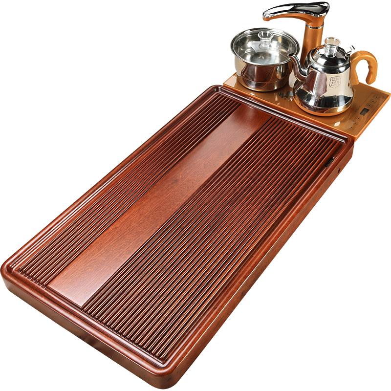 美阁实木整块大号沙比利茶盘花梨檀木功夫茶具茶道茶海茶台全自动