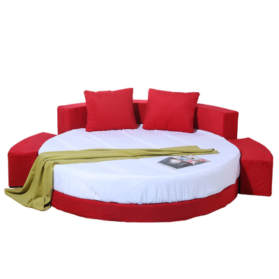 免洗科技布圆床现代简约圆形公主床