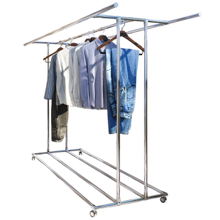 凉衣架晒架不锈钢晒被子神器家用落地可移动室内阳台折叠式晾衣架