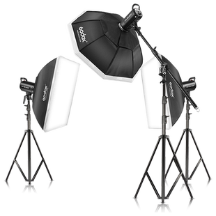 灯室内400w摄影棚套装服装拍摄拍照打光灯人像静物拍照灯影室灯三灯