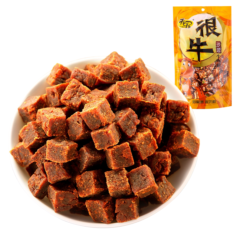 【天喔】很牛牛肉粒150g沙嗲味/香辣味 独立小包装牛肉干肉类零食