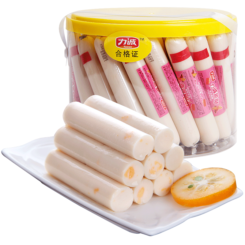 力诚鳕鱼肠1000g 儿童宝宝营养食品即食鱼肠 休闲零食鳕鱼肉香肠