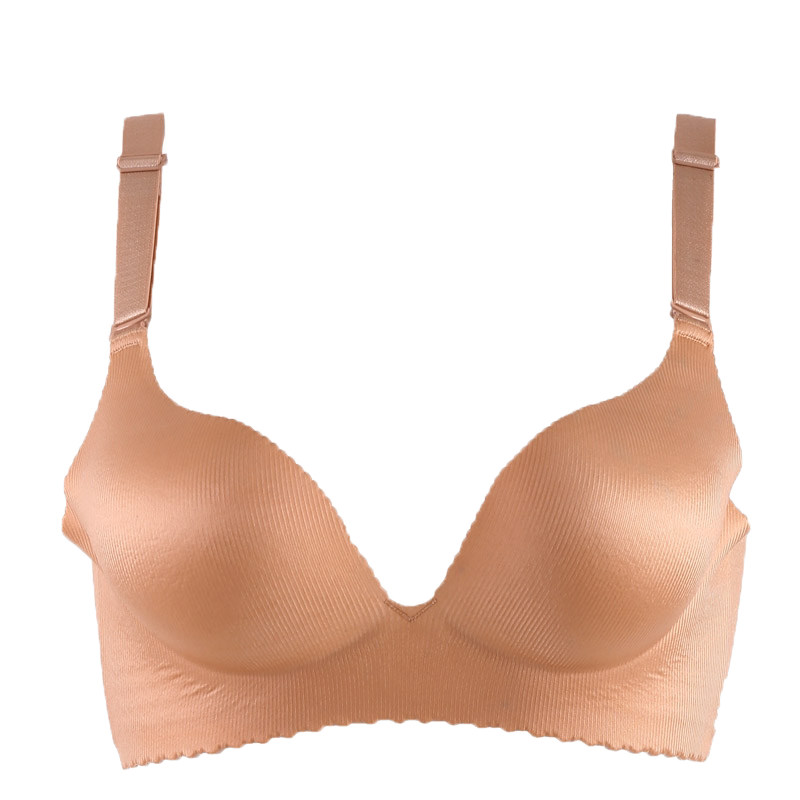 都市丽人清仓特价文胸纯色光面无痕深v聚拢调整型女士内衣2b6130