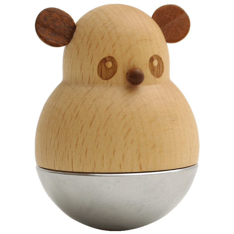 树德生活馆熊猫不倒翁摆件可爱创意办公室桌面解压装饰品生日礼物