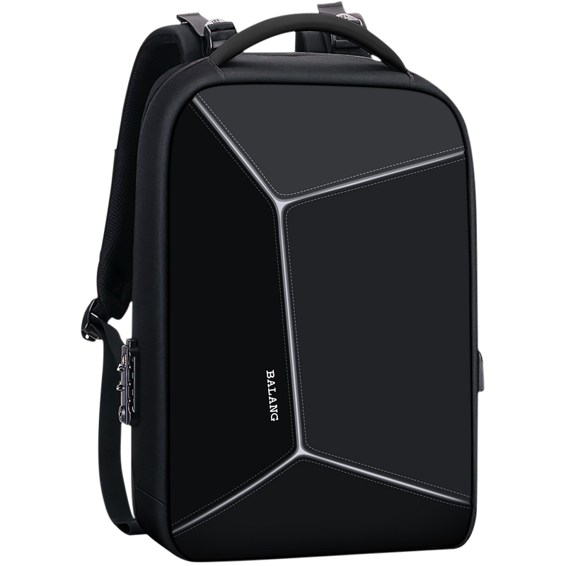 密码锁防盗背包笔记本电脑包双肩包男士极客书包硬壳防水时尚潮流