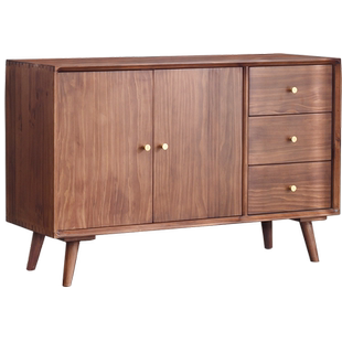 实木五斗柜餐边柜卧室白蜡五斗橱黑胡桃边柜松木日式抽屉斗柜定制