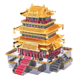 艺模3d立体拼图金属古风拼装模型建筑中华街醉霄楼聚宝阁精武门 券