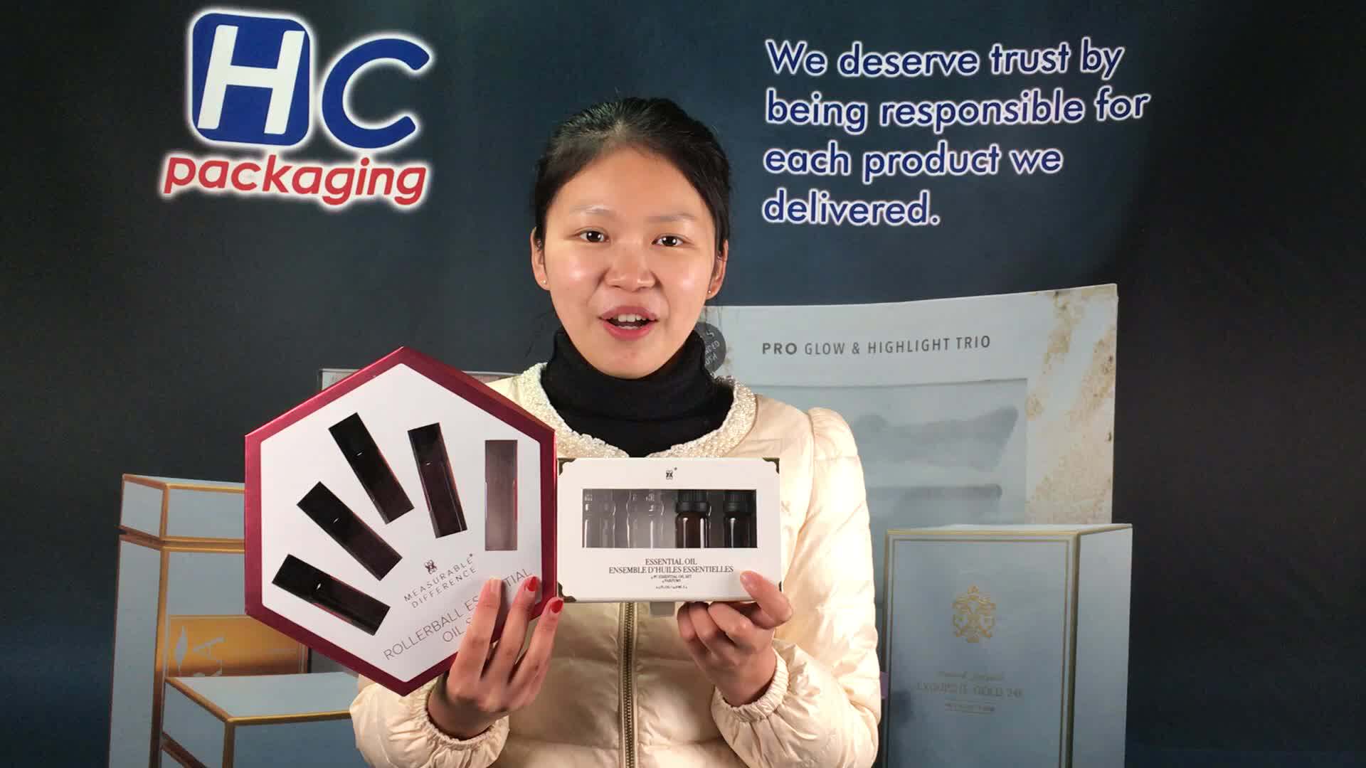 personalized custom hexagon paper rigid box cardboard packaging