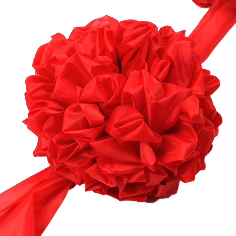 大红花球 汽车新车交车大红花红绸布结婚红绣球 剪彩花球开业庆典