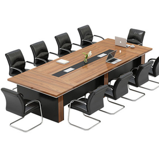 大型圆角会议桌长桌简约现代板式长方形公司会客洽谈桌椅组合20人 券