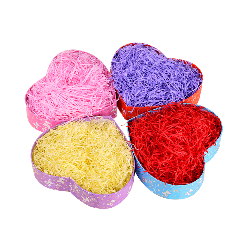 礼盒填充物 碎纸丝拉菲草 生日回礼 喜糖盒 金葱填充物 100克一包
