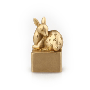 鹿语小鹿黄铜印章 手工机器/篆刻个性定制姓名章藏书闲章亦喜原创