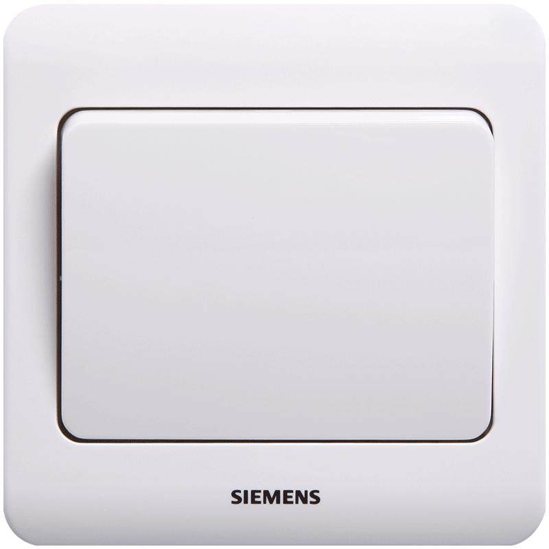西门子单开双控开关面板远景雅白色一开家用86型暗装墙壁电灯开关
