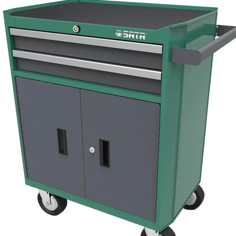 世达工具两抽屉工具车多功能汽修汽保工具车手推车柜95121/95123