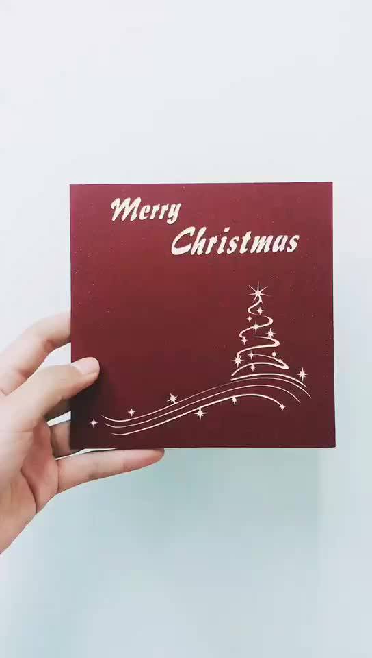 3d original creative greeting card holiday gift dreamy trojan
