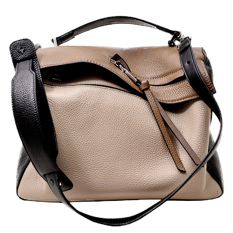 真皮包包女包2019新款时尚小ck头层牛皮女士大容量软皮手提斜挎包