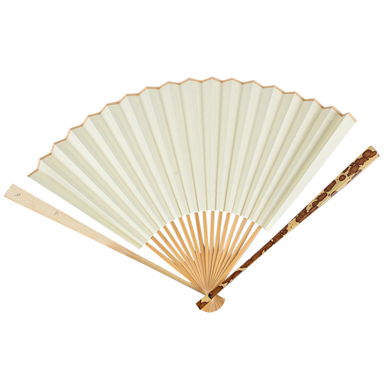 梅香妃扇95寸18方梅妃竹扇骨湘妃竹文玩扇玉竹芯扇面宣纸折扇