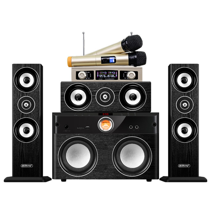 奇声d-15大功率家庭影院蓝牙重低音炮3.1家用客厅电视无线k歌音箱