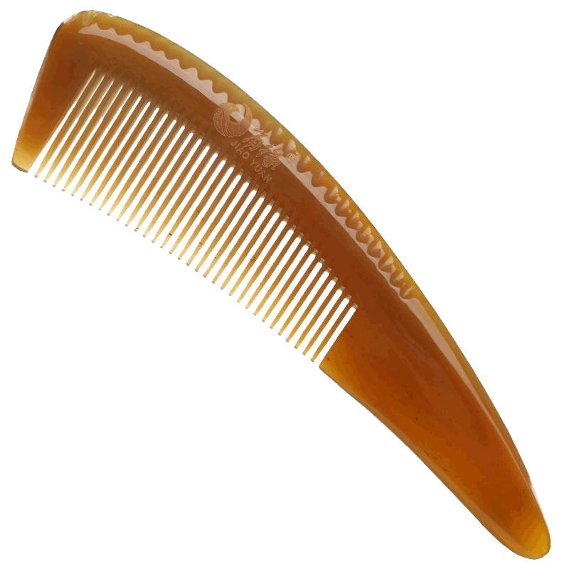 角缘正品天然大号圆柄白水牛角梳子牛角梳不起静电脱发直发按摩梳