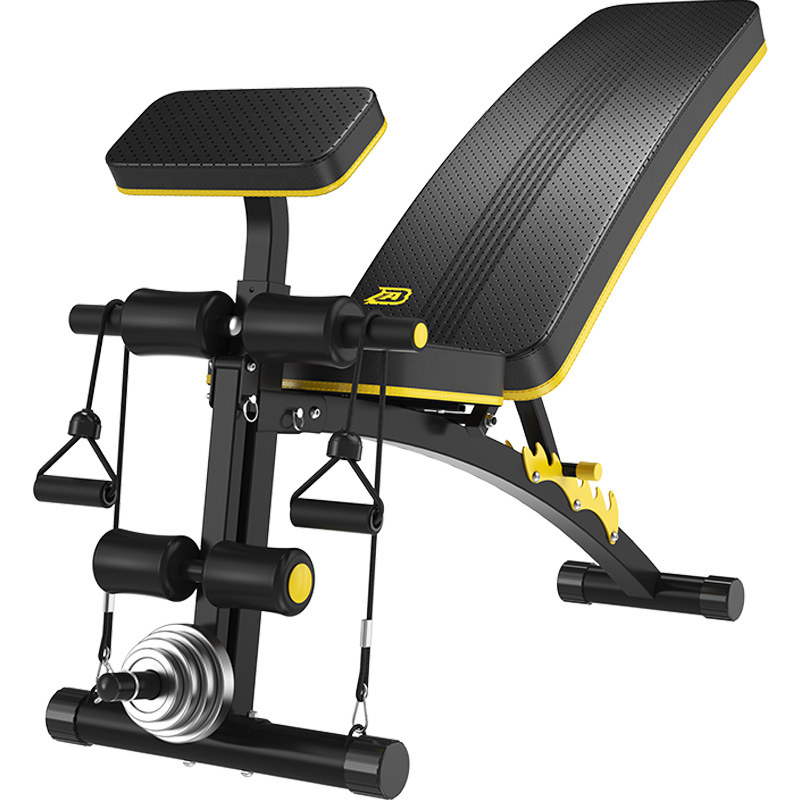 卧推凳仰卧起坐辅助器健身器材家用腹肌板多功能折叠健身椅哑铃凳