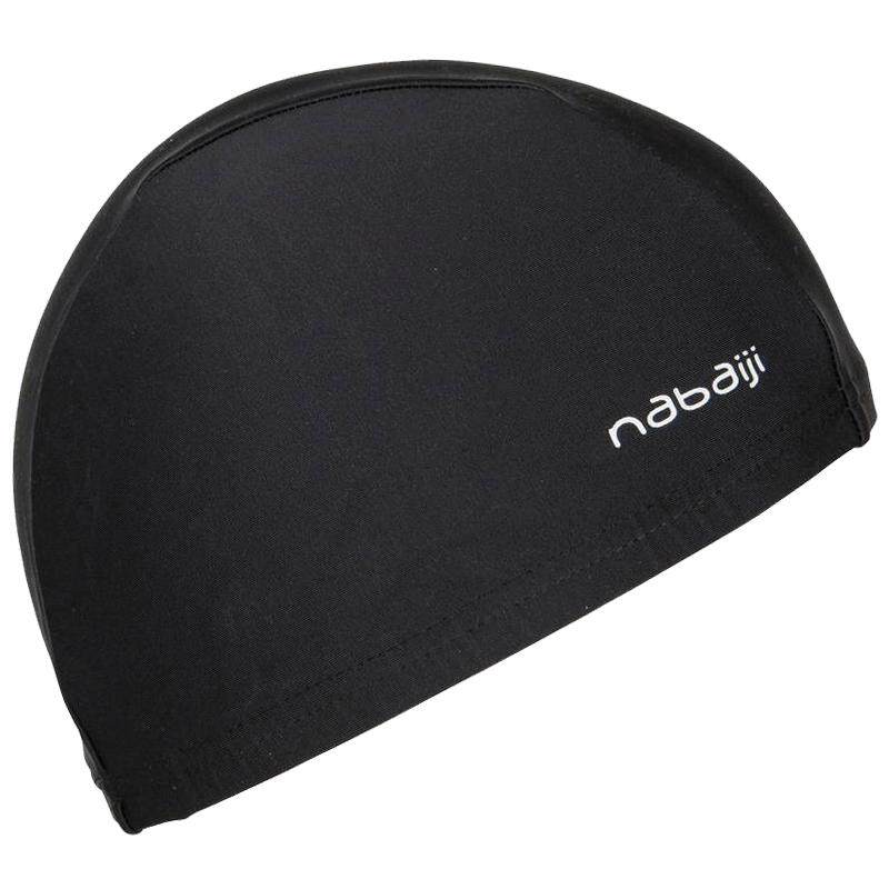 迪卡侬泳帽儿童布长发不勒头不防水护耳纯色舒适男女游泳ivl3