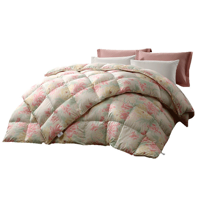 富安娜家纺鹅绒被95白鹅绒子母被二合一被芯春秋单人双人羽绒被芯