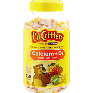 丽贵lilcritters进口小熊糖补钙维生素d3儿童乳钙宝宝钙软糖钙片