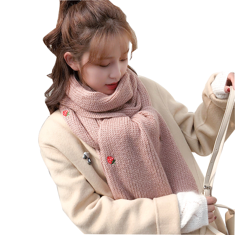 ins围巾女秋冬季羊毛可爱两用韩版百搭长款毛线学生羊绒保暖围脖