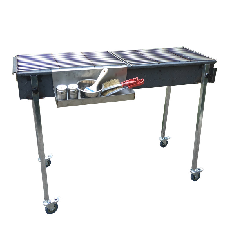 炉烧烤架店户外加大厚宽摆地摊碳烤鱼羊肉串家用定做 - 鸿鑫食品设备