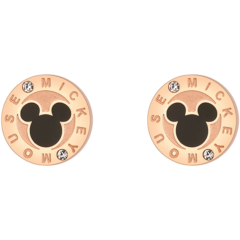 迪士尼zegl设计师本命年米奇耳钉简约女小巧耳环2019新款潮耳饰品