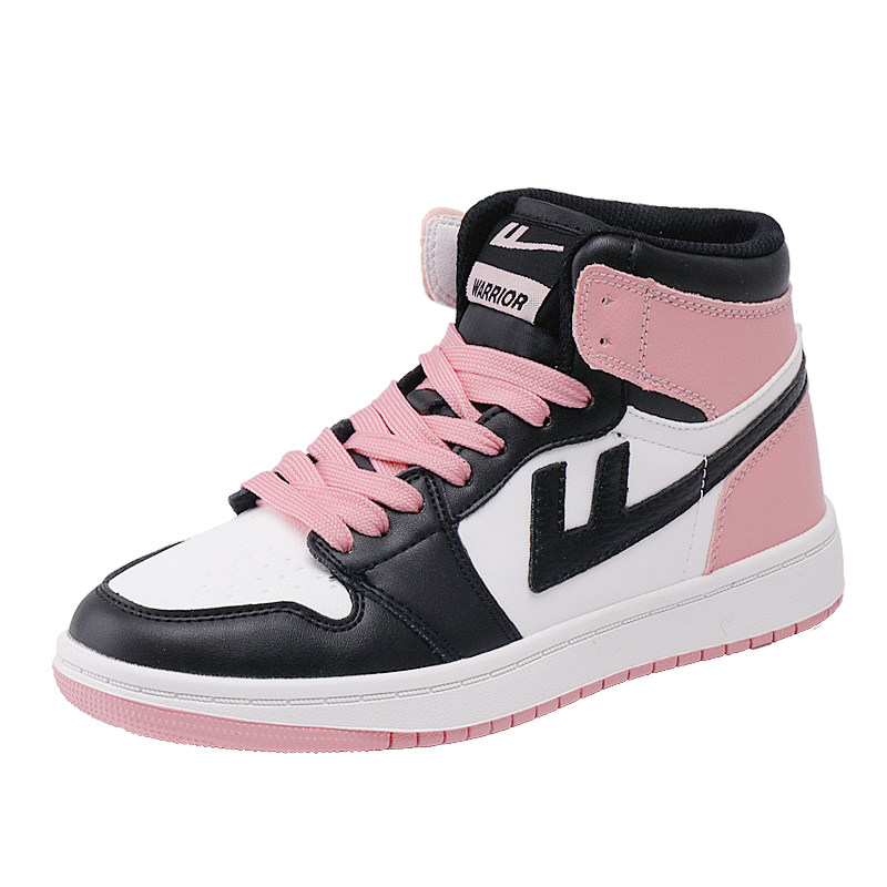 回力女鞋高帮鞋女百搭aj潮鞋子2021春季新款空军一号皮面运动板鞋