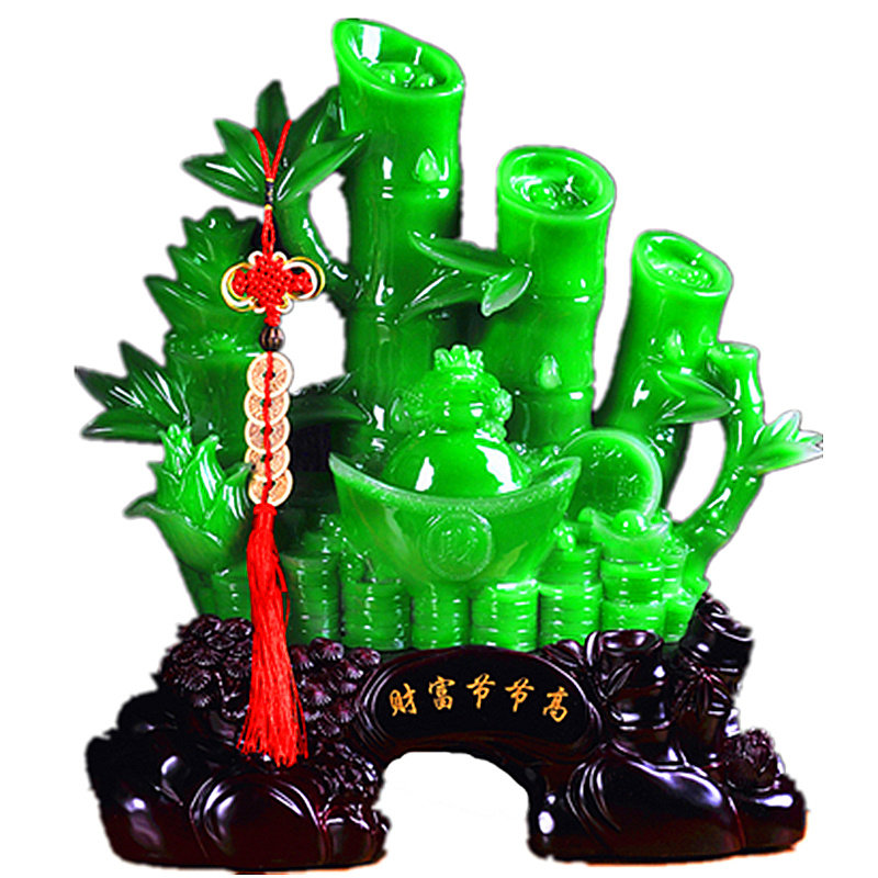 招财竹子摆件节节高落地客厅酒柜玄关办公室工艺装饰品送开业礼品