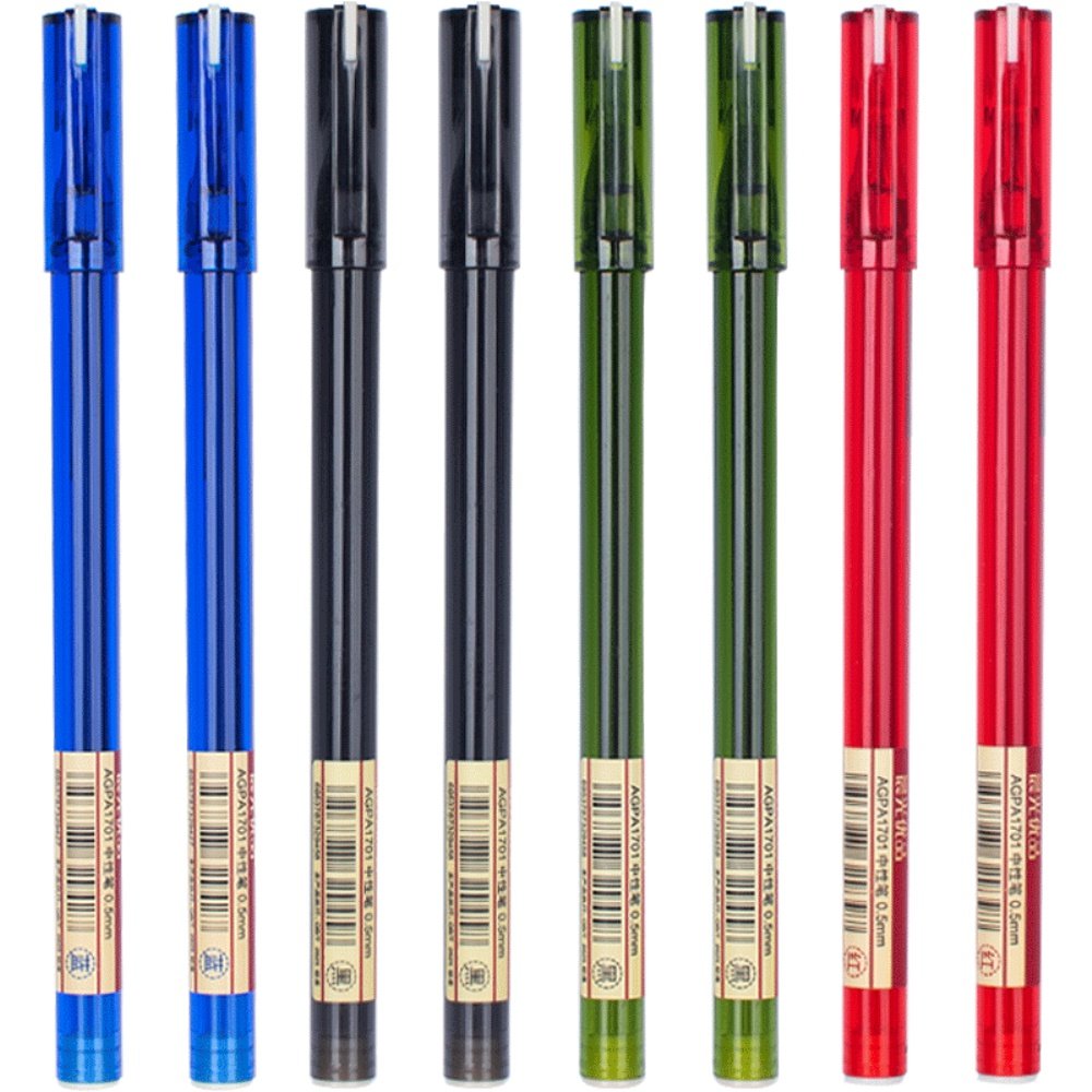 晨光优品中性笔agpa1701全针管简约签字笔学生用0.