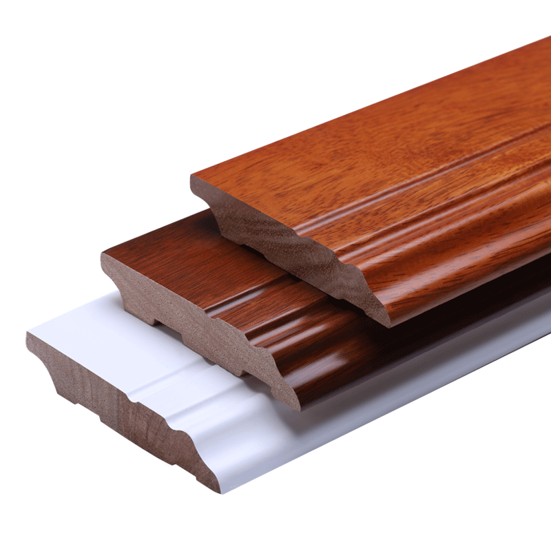 实木踢脚线墙贴纯实木烤漆木质地脚线瓷砖木地板贴脚线地角线白色