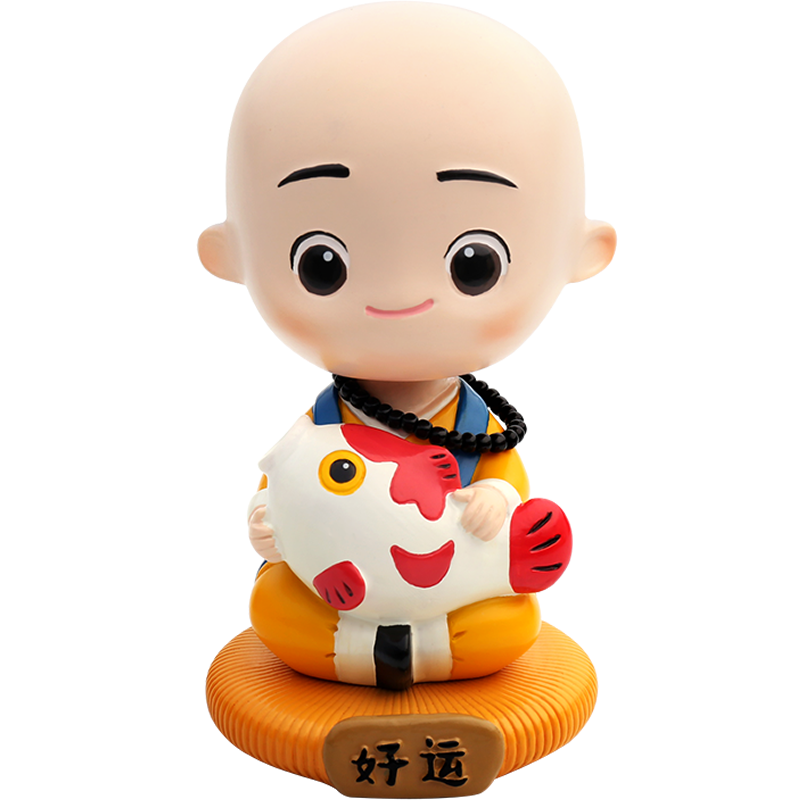 网红一禅小和尚汽车内饰品摆件摇头可爱创意个性车上车载装饰男女