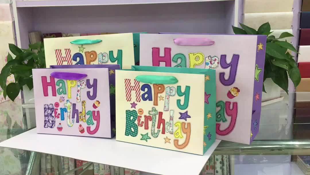 custom size pattern kids happy birthday party gift cardboard