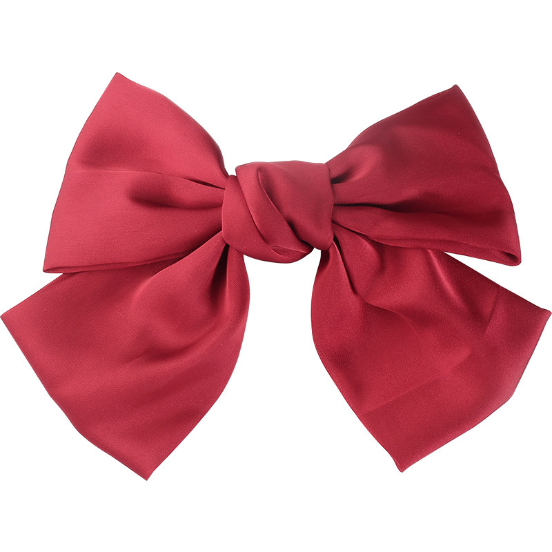 红色大蝴蝶结发夹女超大日系韩国ins个性简约发卡后脑勺复古发饰