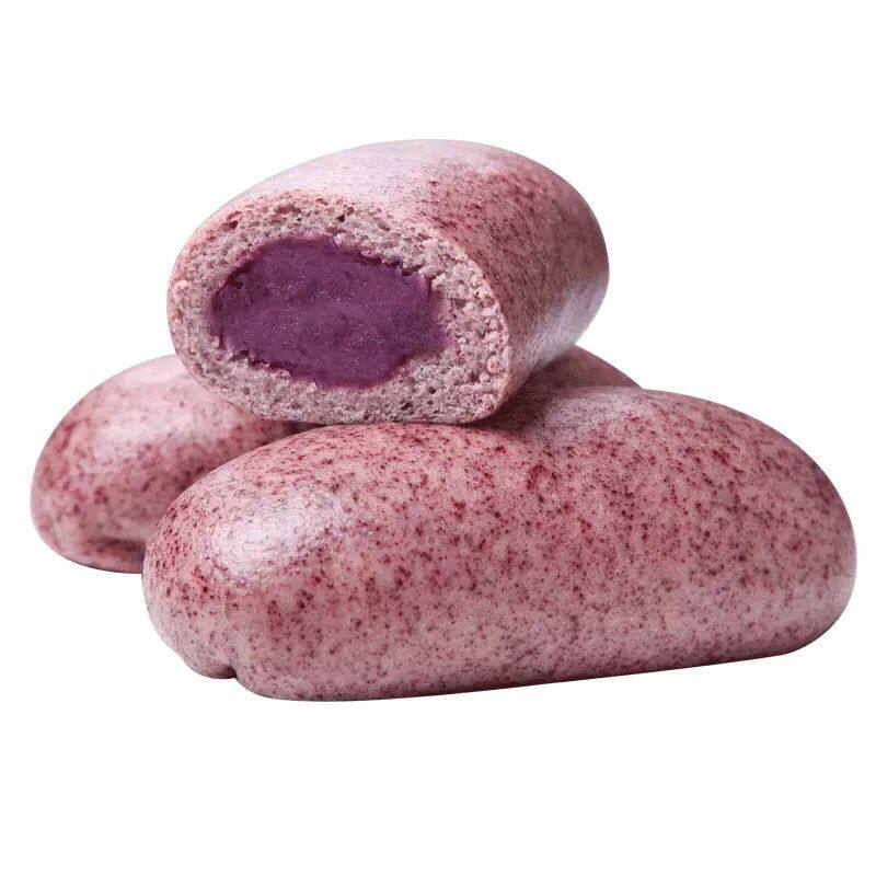 乐肴居紫米紫薯包港式早茶甜点心包子五谷粗粮包冷冻儿童酒店早餐