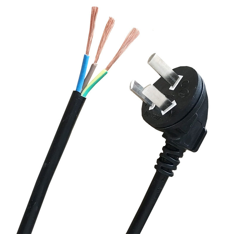 10a16a国标大功率115254平方3三芯三孔带插头单头裸尾电源线